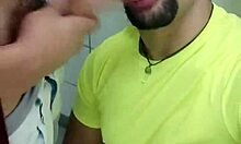 in a crowded bathroom, big dick guy pushes into my mouth, all i think about is sucking