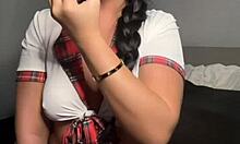 Horny british girl enjoys solo toy play on webcam