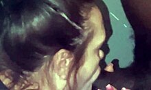 Mature woman gives head to black man