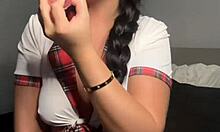 Horny british girl enjoys solo toy play on webcam