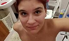 Chiara experiences golden shower on her breasts