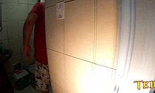 rebecca santos prepares for scene shaving ass while bibi tsunami showers with alex ferraz