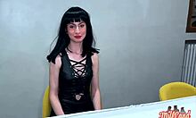 Lucifera and Sally, two seductive brunettes, indulge in pussy licking during their web chat