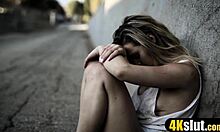 What a charitable man, but watch him get nasty with rough teen blowjob action!