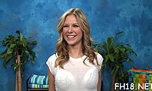 Attractive teen pussy face screwed