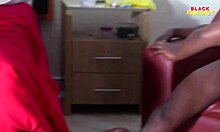 this hot ebony says, 'i'm so horny, look at my wet pussy dripping'