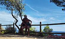 pussy flash - strangers caught us masturbating in the park and i had an intense orgasm - misscreamy