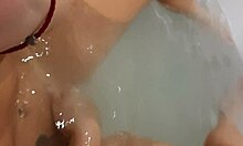 Pretty woman masturbating in hot tub 😊