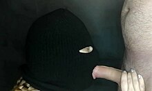 My Step Sister's Hot Mouth Sucks Cock With Face Hidden By Balaclava