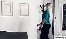 Stepmom's big tits entice a threesome with stepdaughter