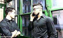 the real estate agent takes 3 cocks at work double penetration and a destroyed ass