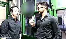 the real estate agent takes 3 cocks at work double penetration and a destroyed ass