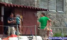 I strip nude in public and ride the waterbike fetish style