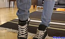 Amateur teen gives pleasure to old British guy