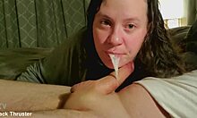 Hardcore throat fuck cumshot dripping