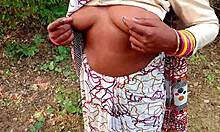 Painful outdoor fuck with Indian aunty in forest