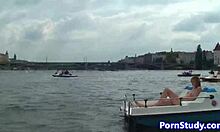 I strip nude in public and ride the waterbike fetish style