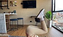 Petite model in hardest rough sex backstage, pov blowjob, riding doggy, cum 😈💦