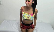 skinny colombian latina shows off body in casting interview