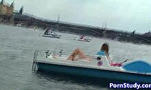 I strip nude in public and ride the waterbike fetish style