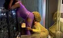 ⭐️ exclusive full video two horny lesbian teen 18+s finger each other outside on the balcony until squirting