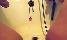 busty milf pawg enjoys piss washing in bathtub fetish compilation