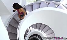 Why is this bondage teen 18+ getting her pussy pounded so roughly?