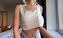 Stepsister Helps Stepbrother Cum Quickly in Her Panties While Boyfriend Waits