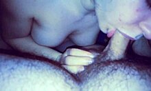 Girlfriend enjoys dessert in bed with teen cumshot