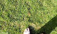 Footsteps in sandals