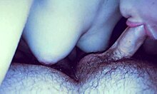 Girlfriend enjoys dessert in bed with teen cumshot