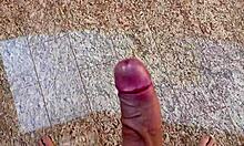 brazilian amateur jerking off huge cock in garage, shooting enormous cumshot, who wants to drink my cum directly from the source!