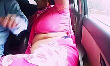 in the car the beautiful indian housewife in saree has sex with her boyfriend dirty talking in telugu