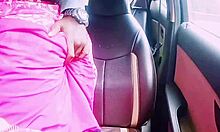in the car the beautiful indian housewife in saree has sex with her boyfriend dirty talking in telugu
