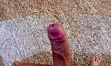 brazilian amateur jerking off huge cock in garage, shooting enormous cumshot, who wants to drink my cum directly from the source!