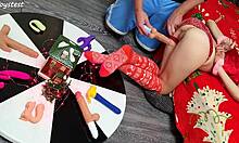 double win two thrusting dildos destroying her tight pussy