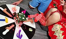 double win two thrusting dildos destroying her tight pussy