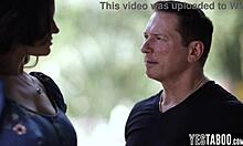 Busty milf and hubby punish teen neighbor with double penetration!