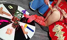 double win two thrusting dildos destroying her tight pussy