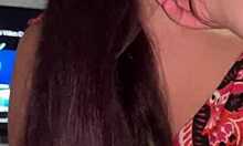 novinha in pink outfit matching wellington prado's big cock for a handjob