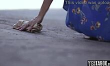 Busty milf and hubby punish teen neighbor with double penetration!