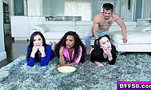 Waiting Their Turns For That Huge Cock To Penetrate Their Pussies