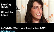 Amateur babe masturbates with toys at party