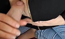 Hot wife bends over for doggystyle fucking in tight jeans