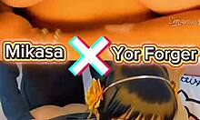 yor forger and mikasa cosplay which is naughtier