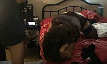 the french amateur gets fucked doggystyle in satin lingerie while clothed, receiving blowjob and rimjob. she moans loudly.