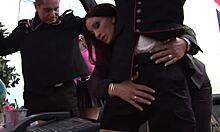 Cathy and daphne use their big tits to fuck two cocks