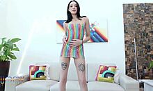 Cute Russian Teen Eva Tender Takes Three Cocks in DP