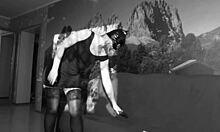 Sexy milf with big beautiful ass and exciting look in amateur fetish PAWG black and white cinema.