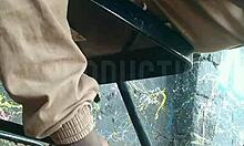 up skirt teasing an african teen slut in the park public making out